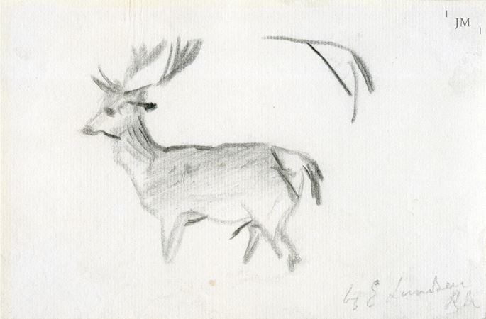 Sir Edwin Henry Landseer R.A. - Study of a stag  | MasterArt